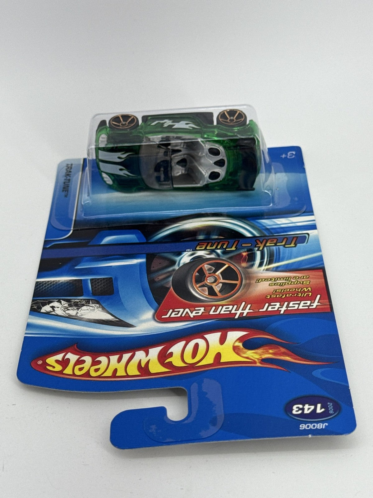 2006 Hot Wheels Trak-Tune Faster Than Ever Green Gold FTE Spoke