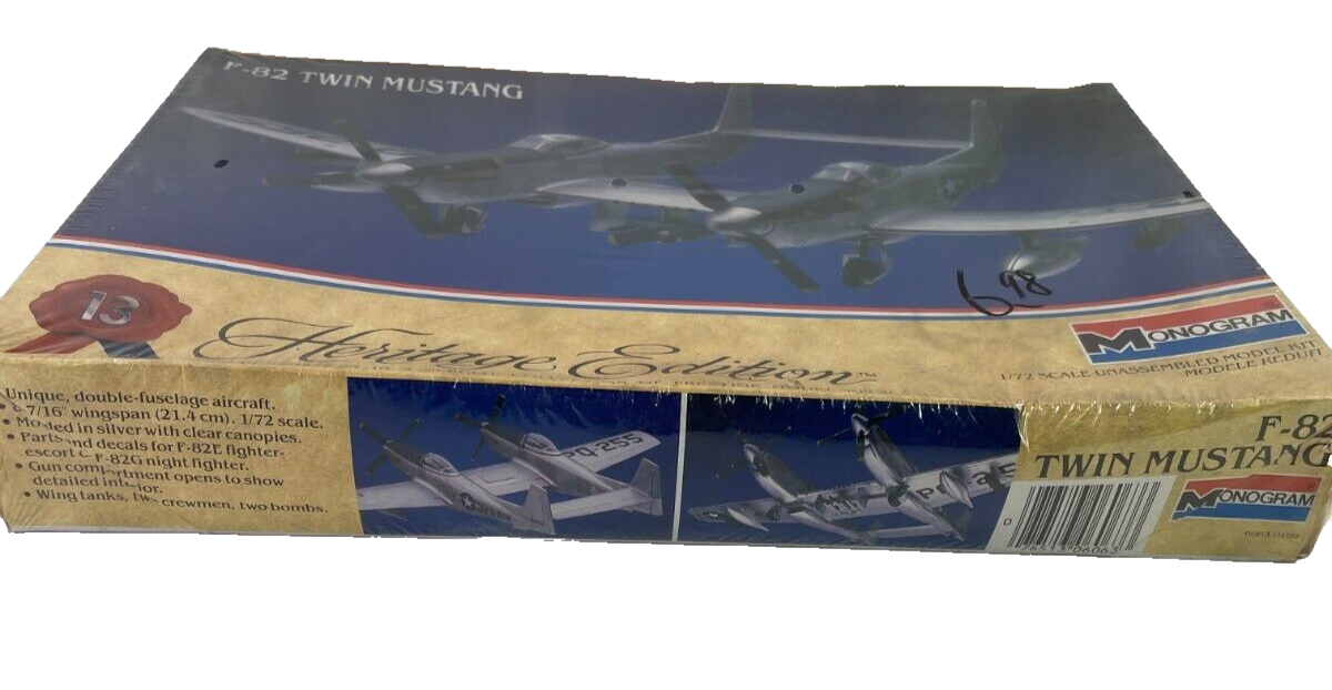Sealed Monogram F-82 Twin Mustang 1/72 Scale Heritage Edition Model Kit 1984 ✈️