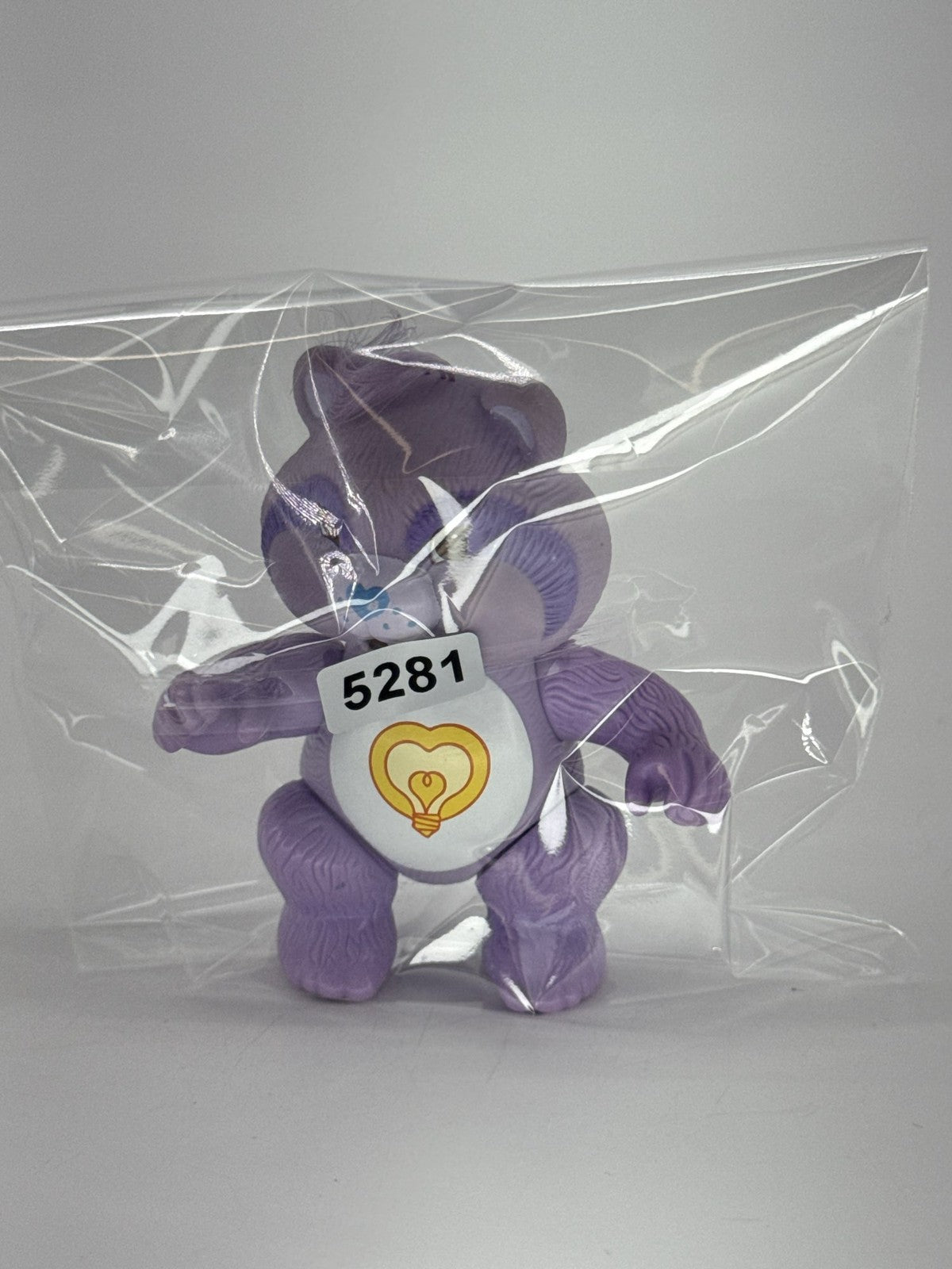 1985 Care Bears Cousins Bright Heart Raccoon Poseable Toy 3.5
