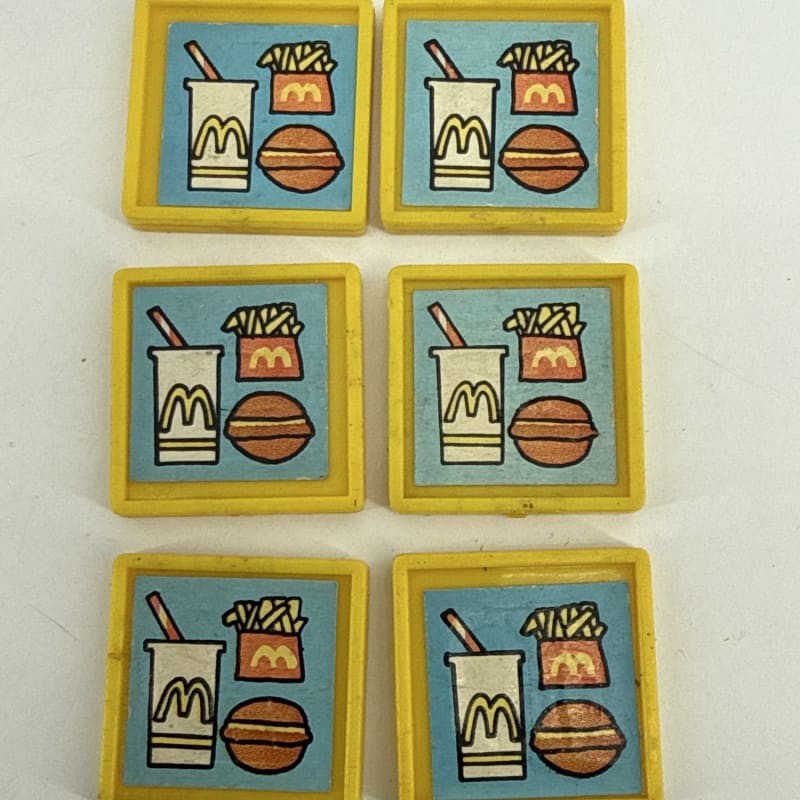 Playskool McDonalds 1974 Yellow Tray Fries Burger Drink 6pc