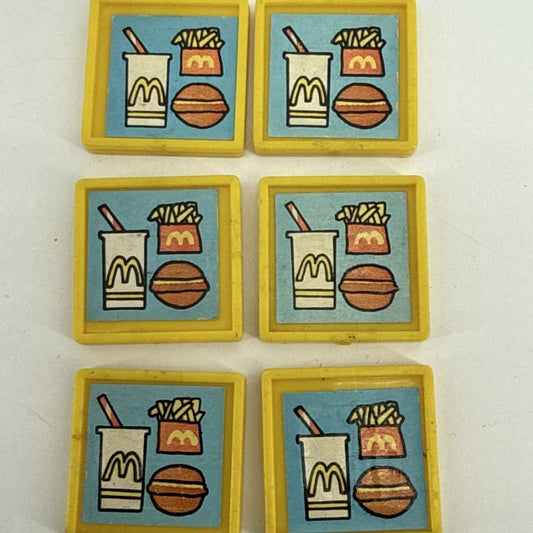 Playskool McDonalds 1974 Yellow Tray Fries Burger Drink 6pc