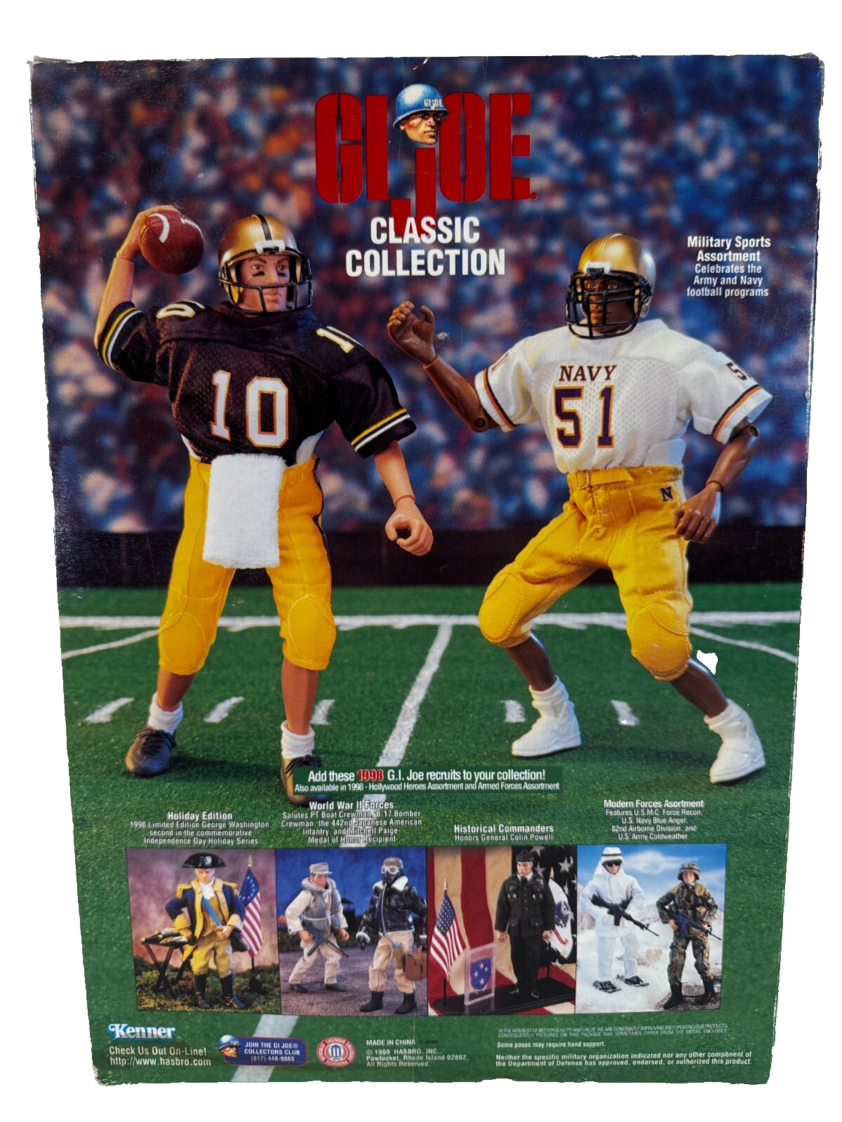 GI Joe Navy Football Linebacker 12" Classic Collection 1998 Hasbro MIB #51