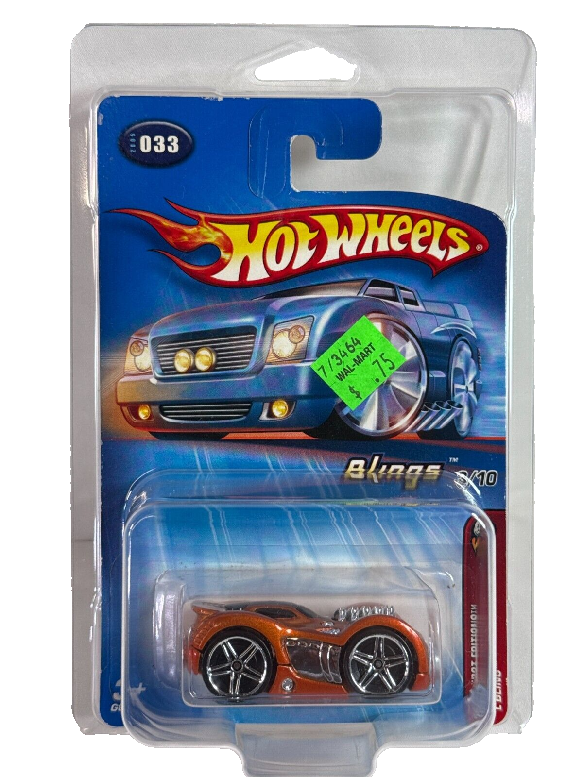 🔥 Hot Wheels Blings 2005 Series Lot of 7 Die-Cast Cars Chrome Wheels MINT Seale