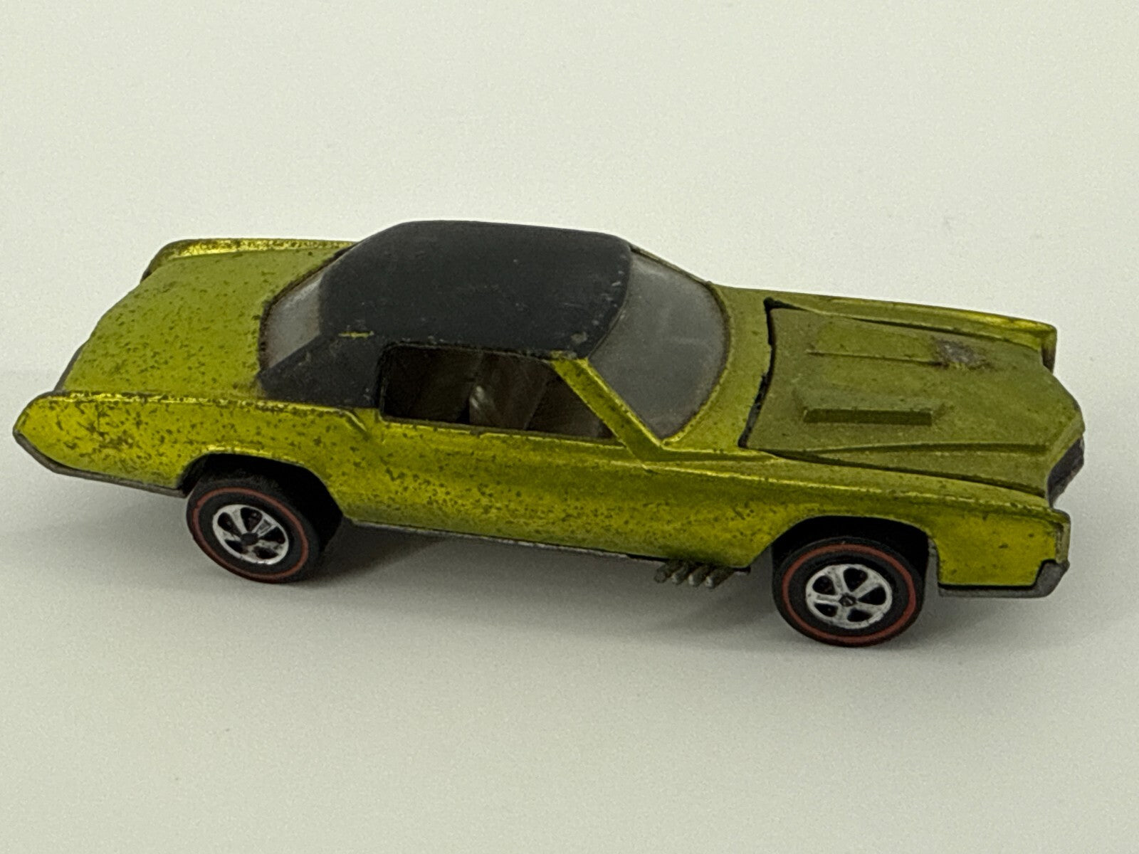 1968 Hot Wheels Redline Custom Eldorado Lime HK Matte Roof Vintage Rare Loose