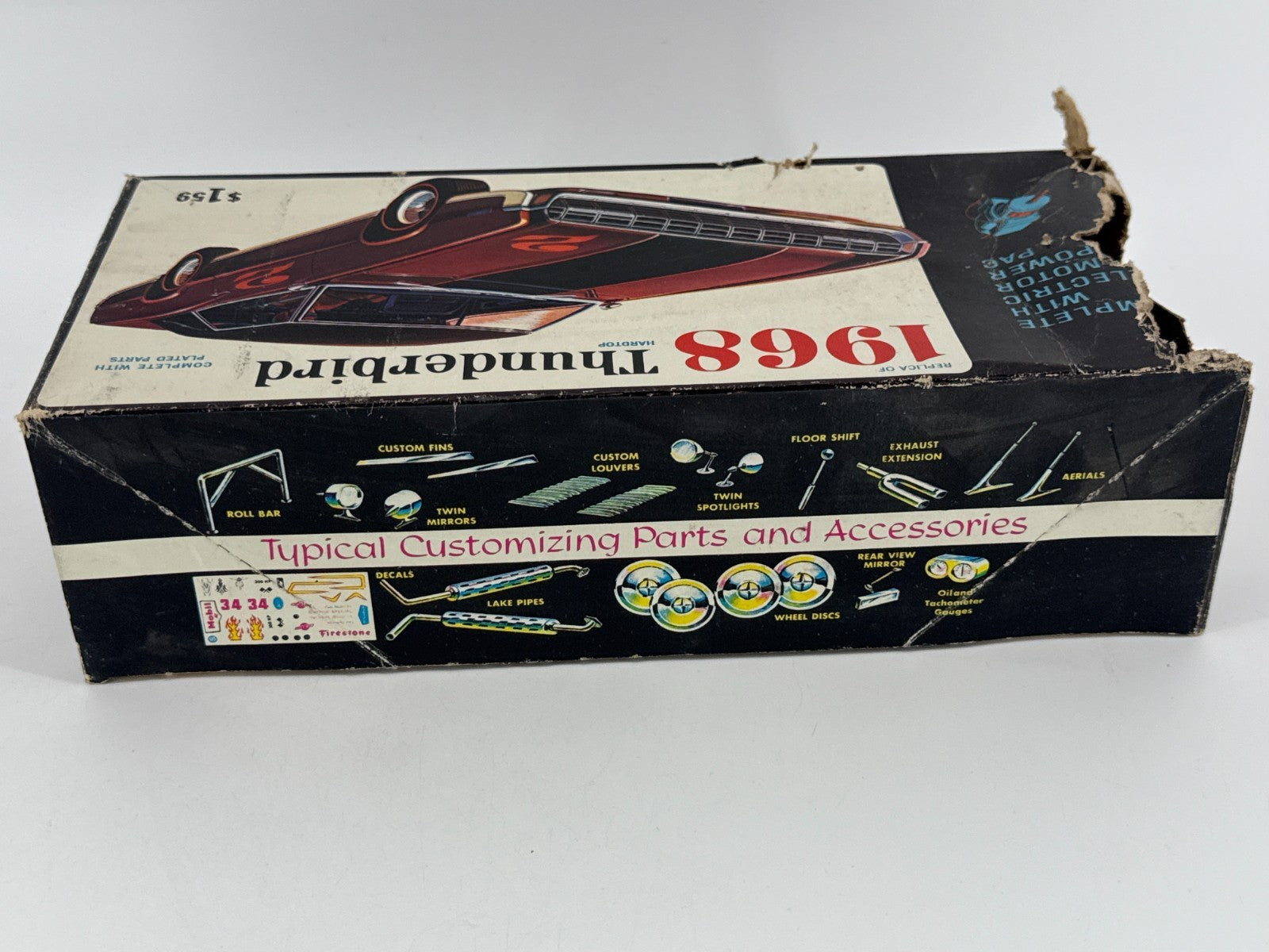 1968 Thunderbird Motorized Model Kit Eldon 1/25 Car Electric Power Boxed VTG