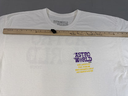 ASTROWORLD Tour Los Music Tee 3XL White 100% Cotton Graphic Crewneck Short