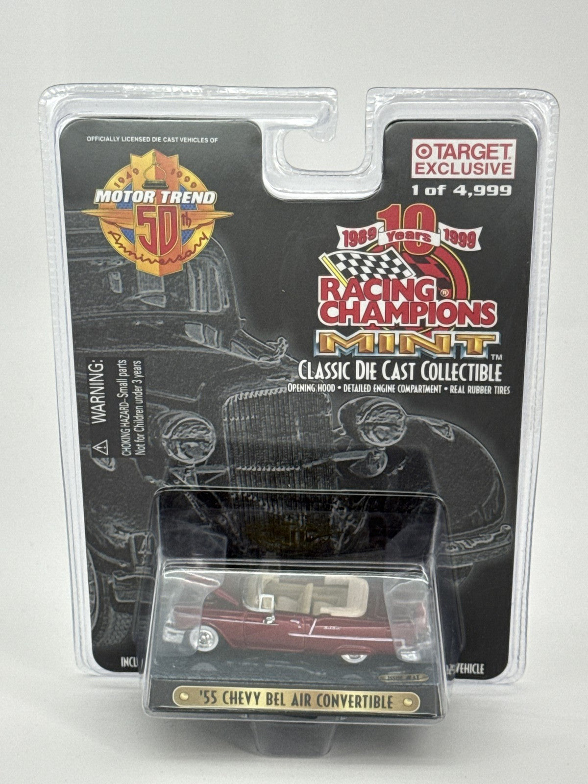 Racing Champions Mint 1955 Chevy Bel Air Convertible Motor Trend 1:64