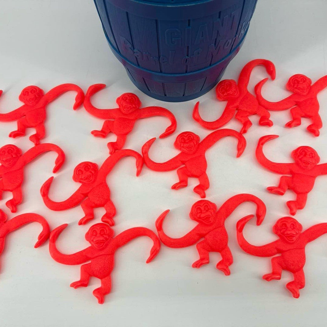 Barrel of Monkeys Game Blue Red Dark Red Monkeys Lot Classic Toy