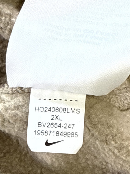 Nike BV2654 247 Pullover Hoodie Mens XXL TTG EEG Tan Cotton Blend Graphic Fleece