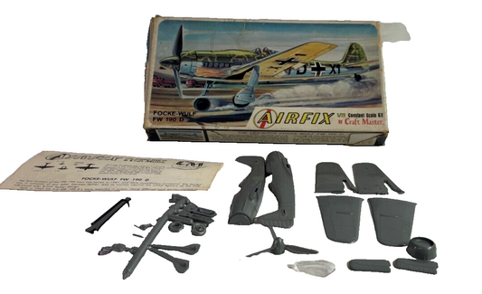 Vintage Airfix 1/72 Focke-Wulf FW 190D Model Kit Craft Master WWII Plane 2083