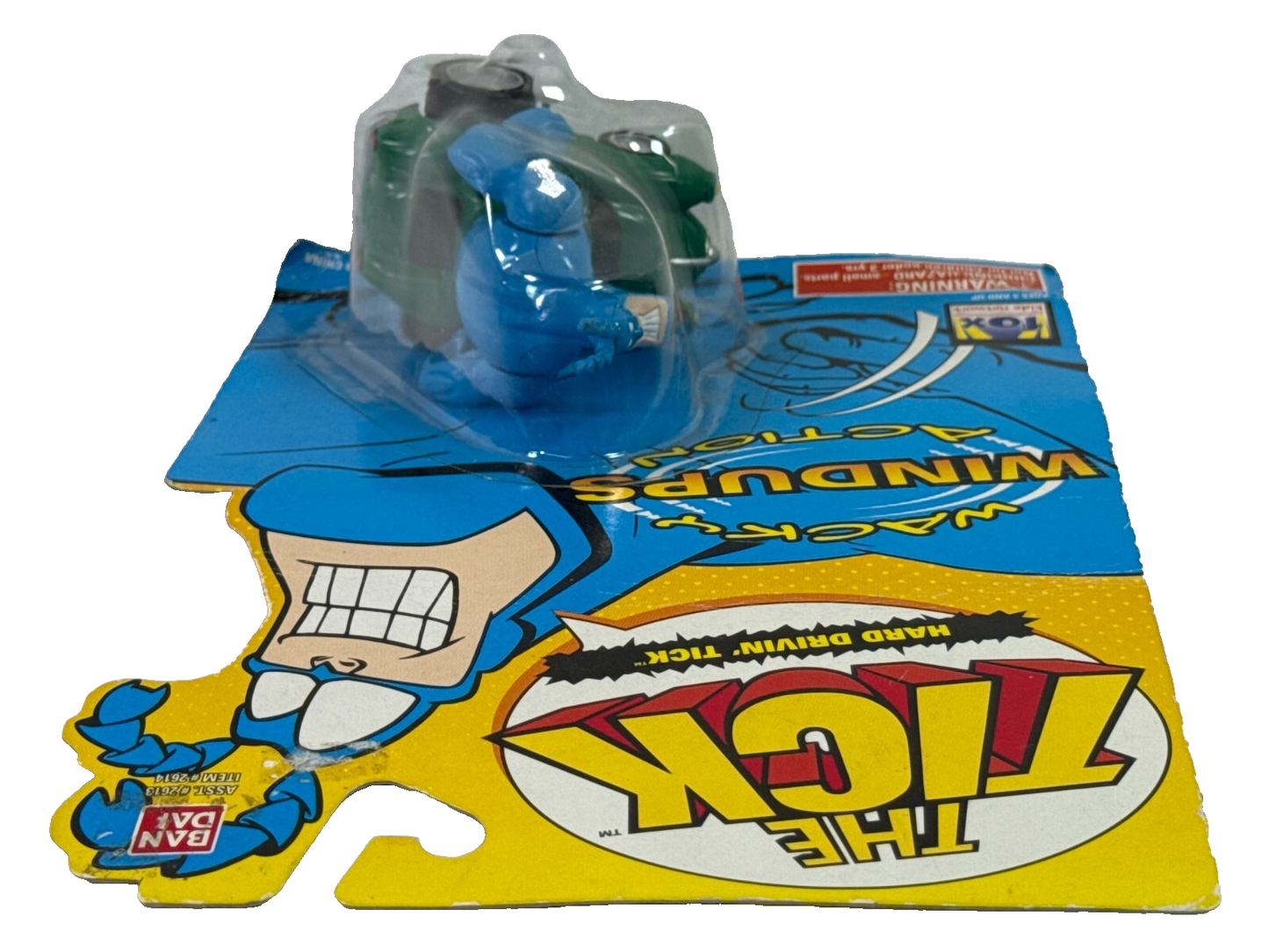 1995 Bandai The Tick Hard Drivin' Windup Figure Wacky Action FOX MOC 2614