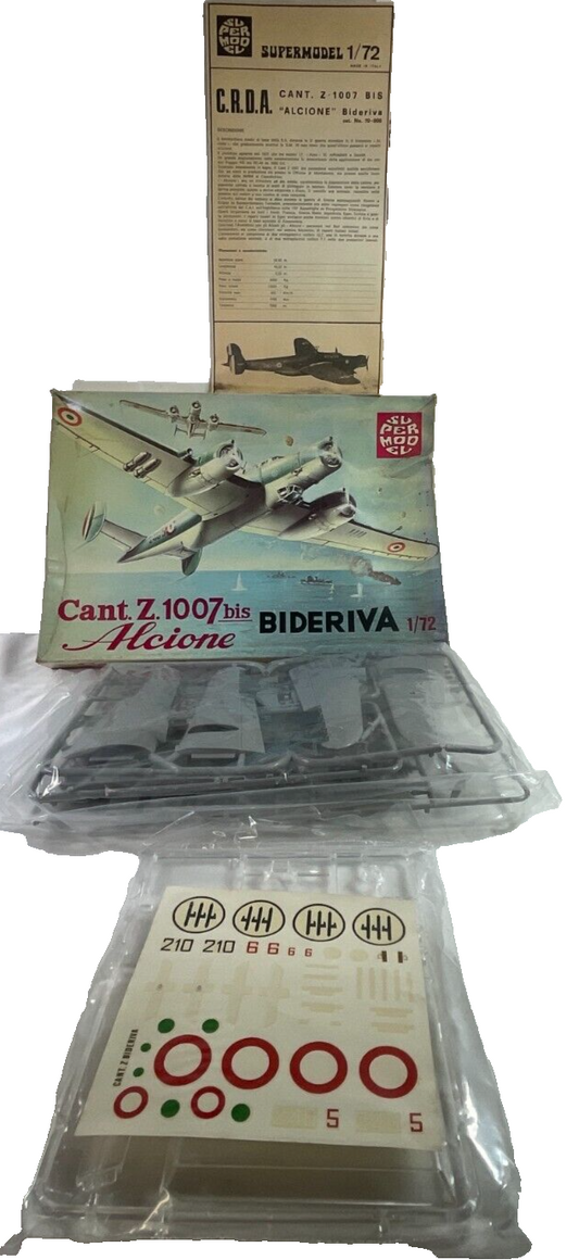 1/72 Supermodel Cant Z.1007 bis Alcione Bideriva Kit Vintage Open Box