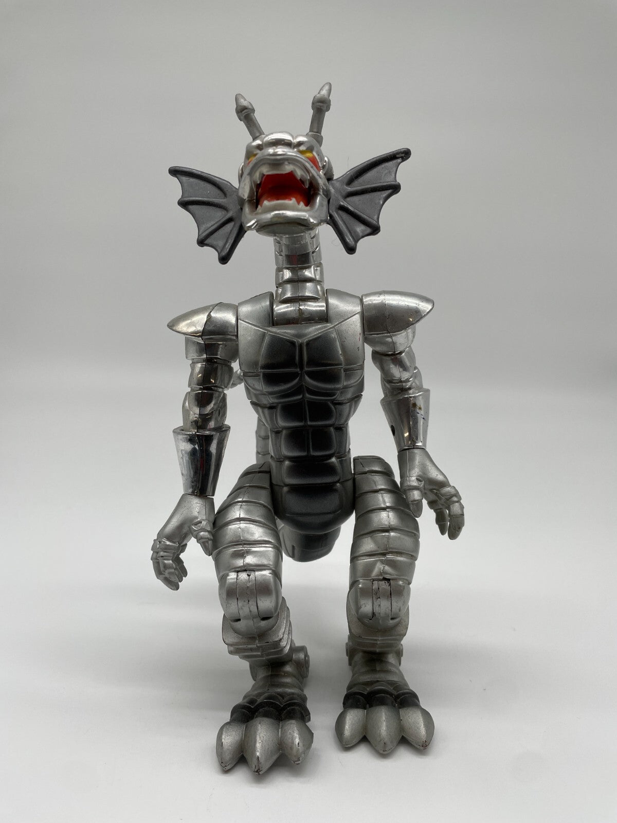 1995 Toy Biz Marvel Fin Fang Foom Figure Silver Loose Rare Works Missing Arm VTG