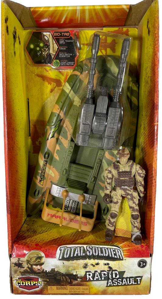 THE CORPS! Rapid Assault Patrol Boat LANARD Total Soldier Set Camo Green BNIB