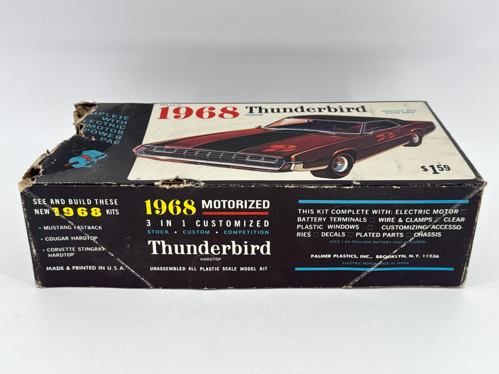 1968 Thunderbird Motorized Model Kit Eldon 1/25 Car Electric Power Boxed VTG