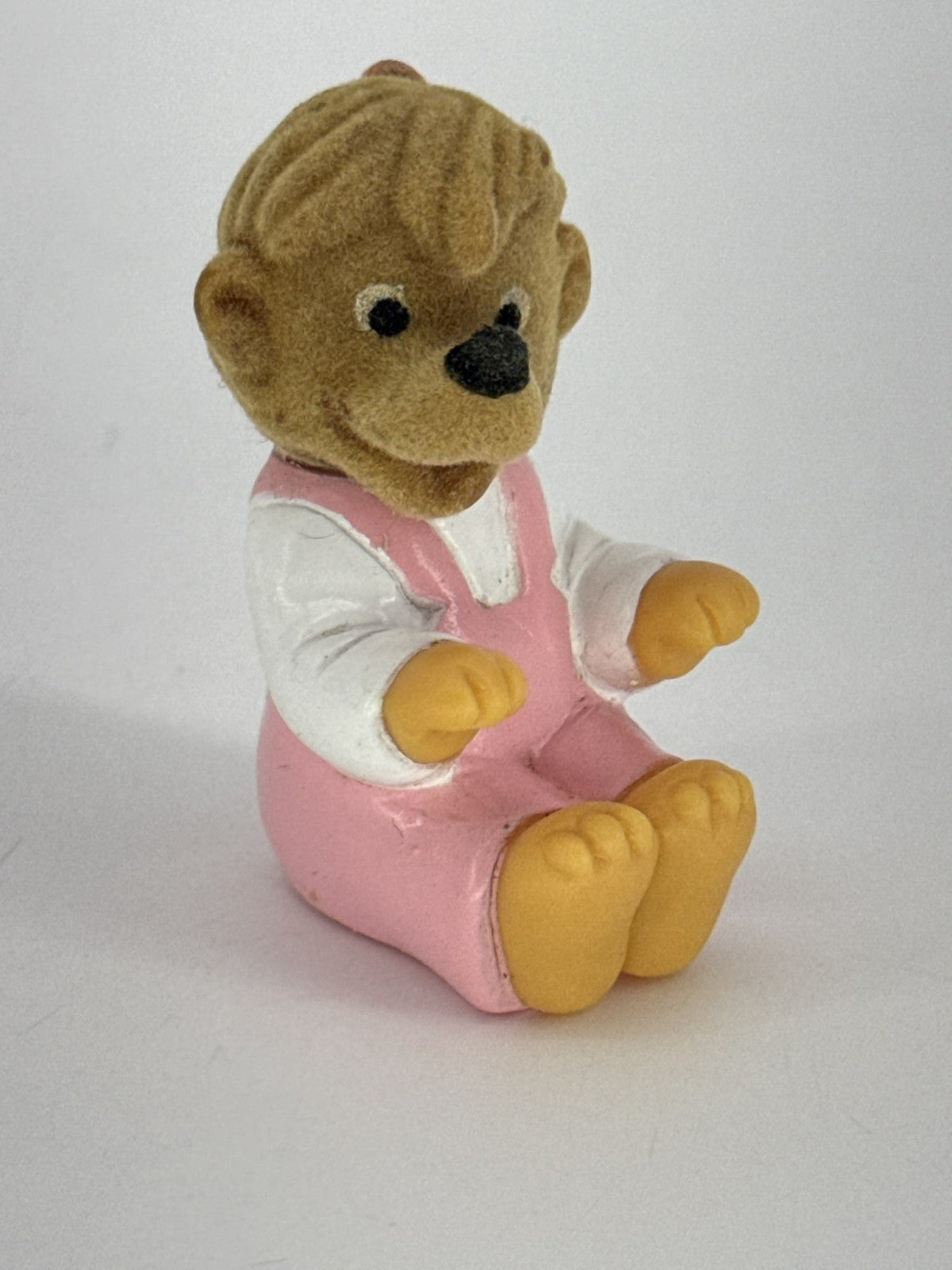 1986 Berenstain Bears Family Flocked Figures McDonald's Happy Meal Lot 4