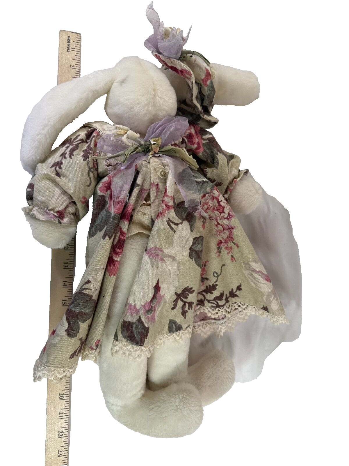 BUNNIES BY THE BAY 1997 Limited Edition #202 Floral Dress Plush Bunny! 🐰