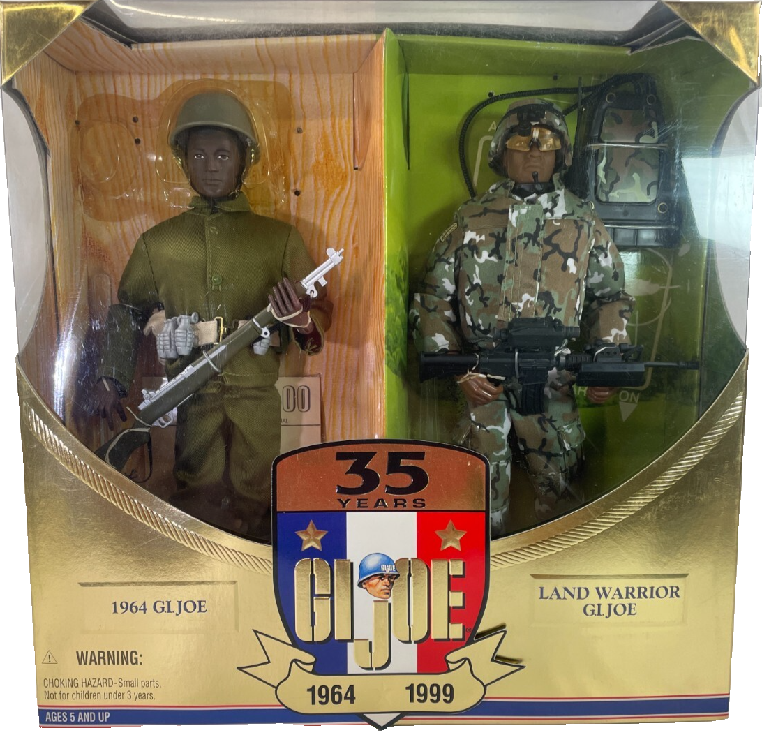 GI Joe 35th Anniversary 1964 GI Joe & Land Warrior African American Set 1999