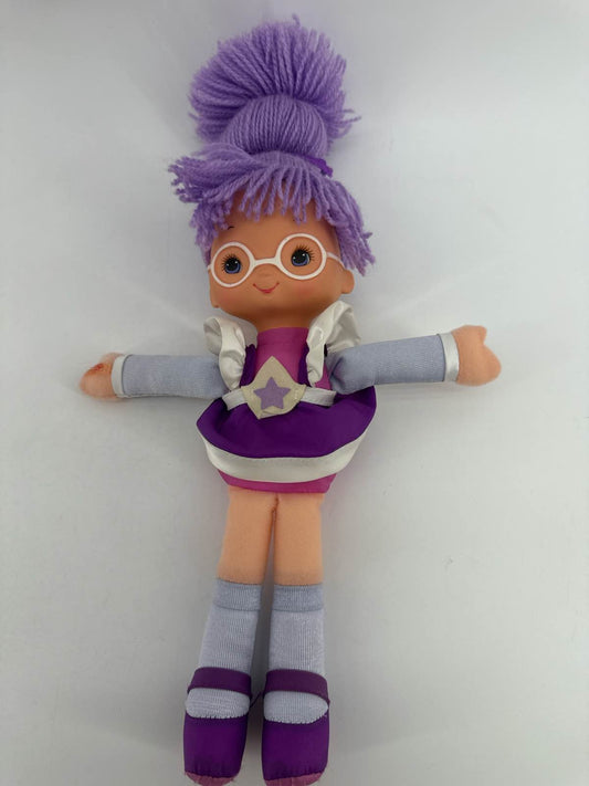 1983 Rainbow Brite Shy Violet 18" Doll Hallmark Plush Purple Yarn Hair