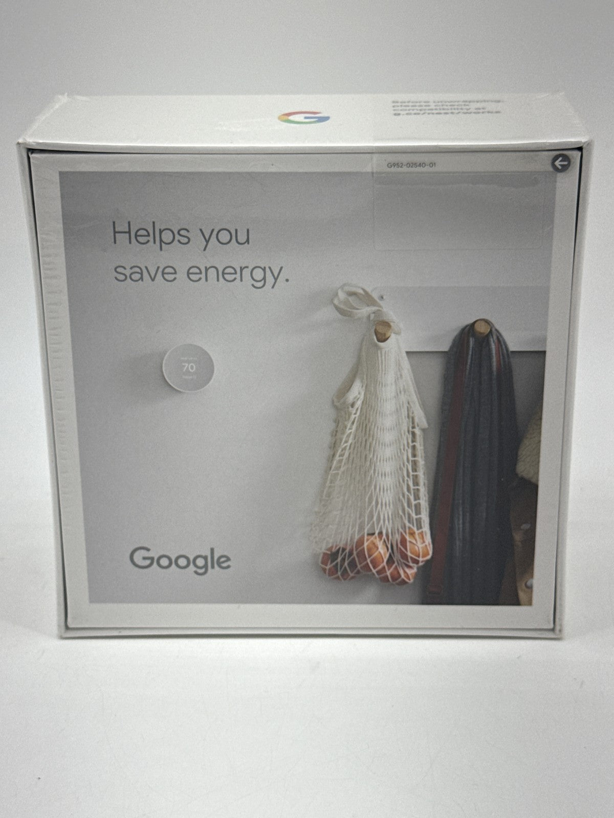Google Nest Thermostat 4th Gen Snow White Smart Home Wi Fi Compatible Energy Box