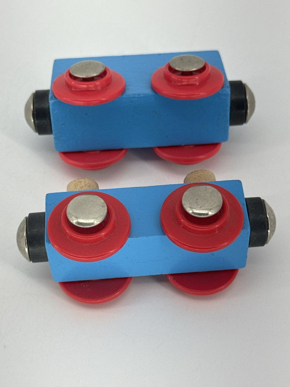 Wooden Magnetic Train Car Blue Engine Brio Thomas Compatible Toy