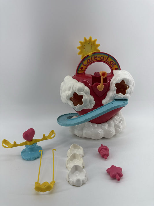 1983 Kenner Care Bears Care-A-Lot Playset w/ Cloud Cars & Accs
