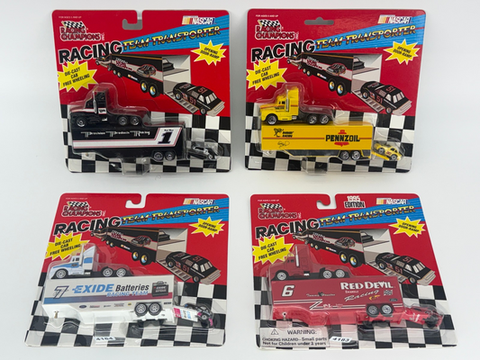 Racing Champions NASCAR Transporter Lot Pennzoil Exide Red Devil Diecast