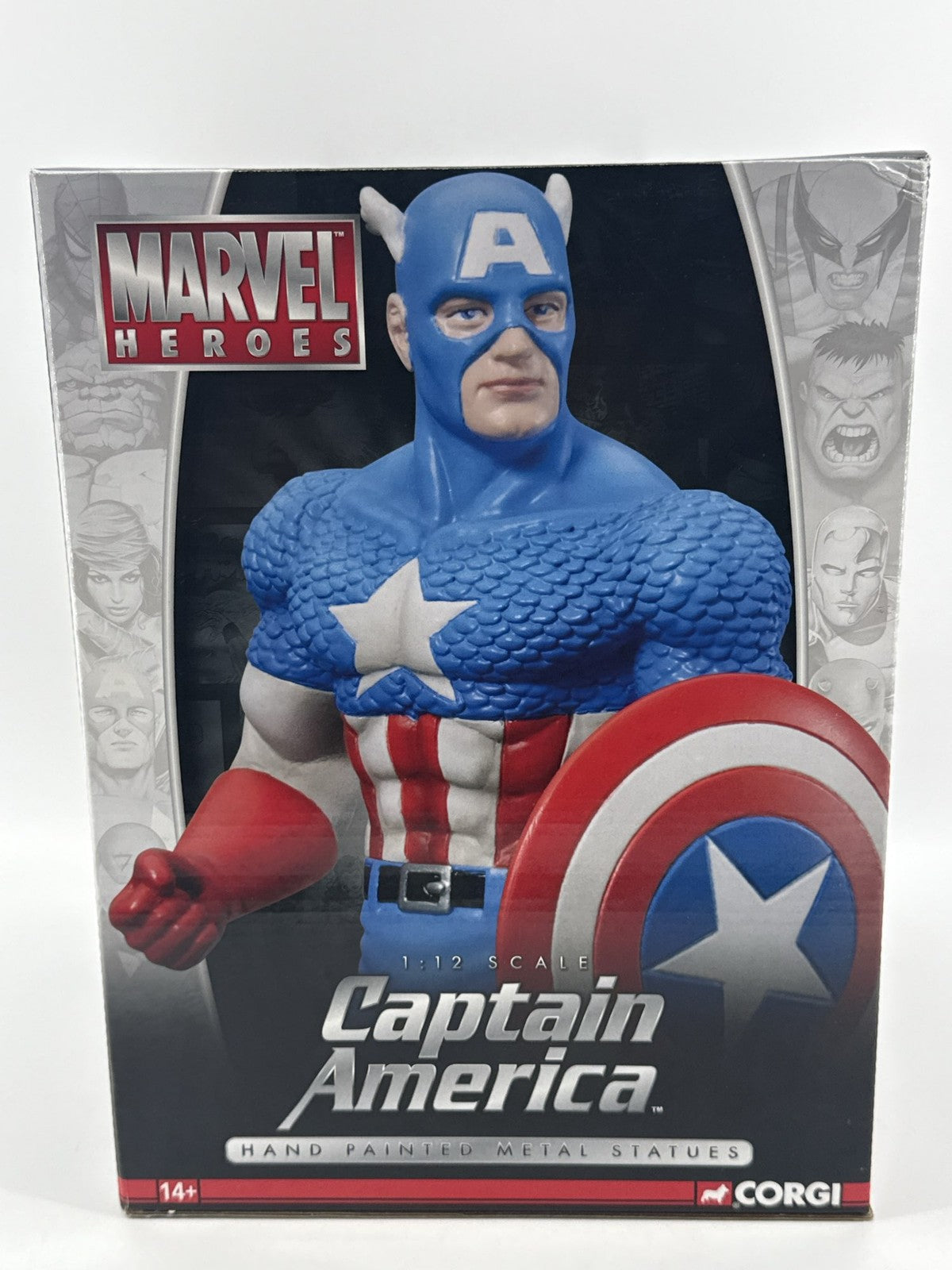 Corgi Marvel Heroes Captain America 1:12 Scale Hand Painted Metal Statue