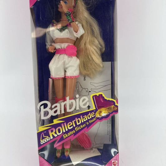 1991 Mattel Barbie Rollerblade Doll Flicker N Flash Skates #2214 NRFB
