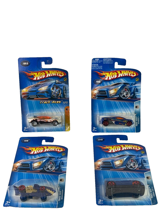 🚗💥 Hot Wheels Track Pack Lot Ases 063 193 198 212 Expandable Racing Set!