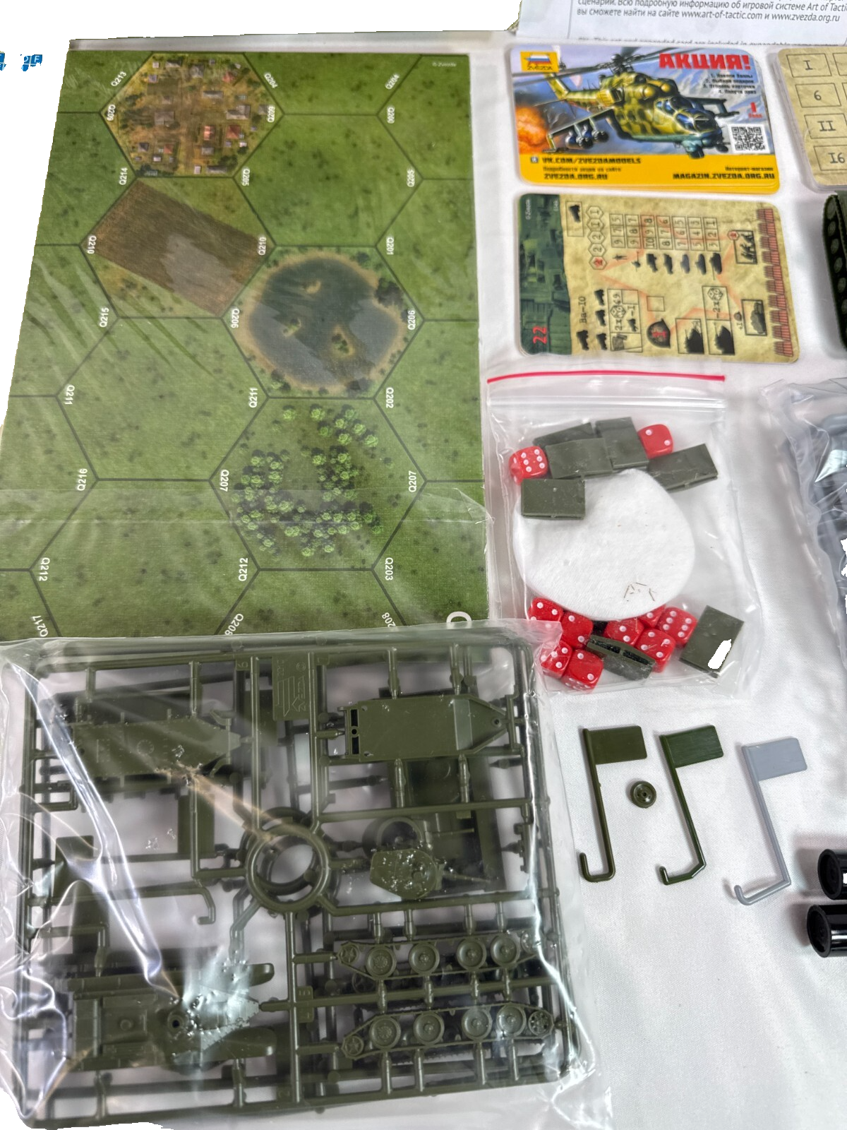 Zvezda WWII Tank Combat Historical Wargame Art of Tactic Open Box Complete Nice