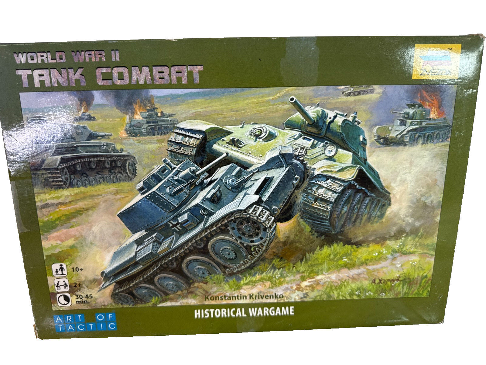 Zvezda WWII Tank Combat Historical Wargame Art of Tactic Open Box Complete Nice