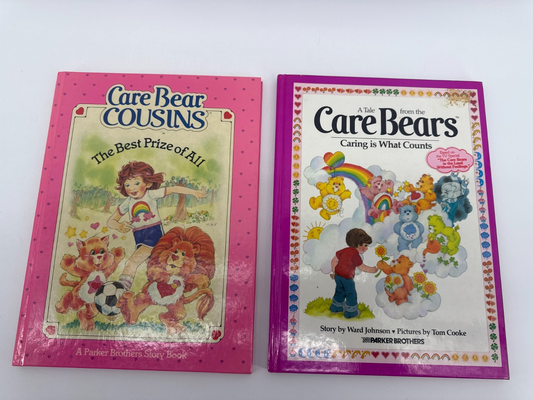 Lot 2 VTG 1980s Care Bears Cousins Parker Bros Storybooks Hardcover Children