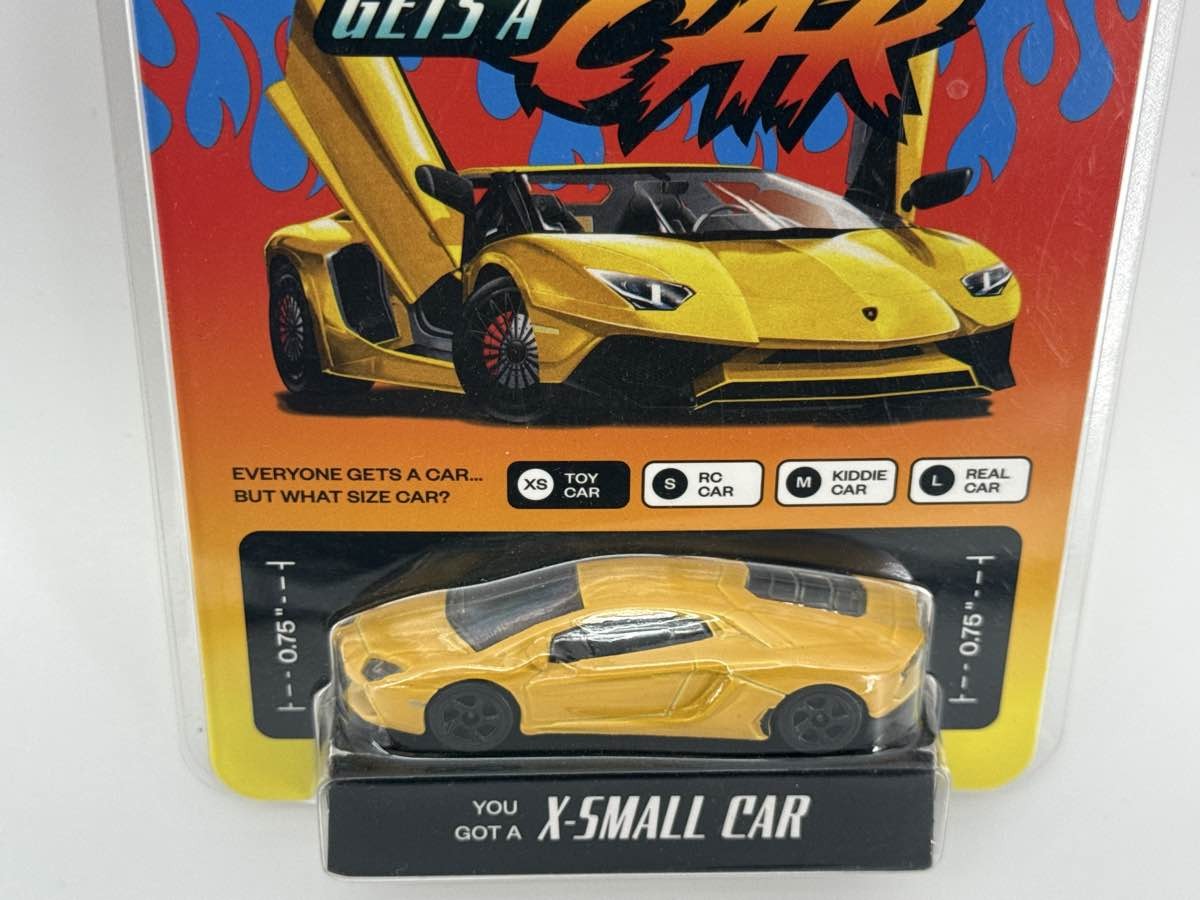 Mr Beast MSCHF Everyone Gets A Car X-Small Toy Yellow Lambo Diecast 1/64