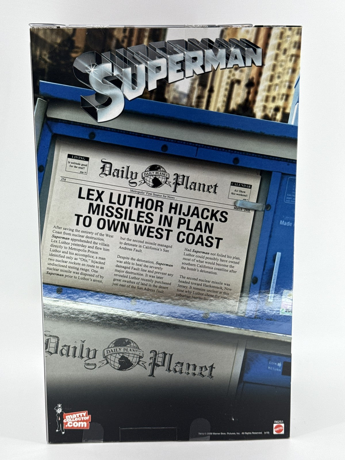 2009 DC Superman Movie Lex Luthor 12" Action Figure Gene Hackman Sealed Mattel