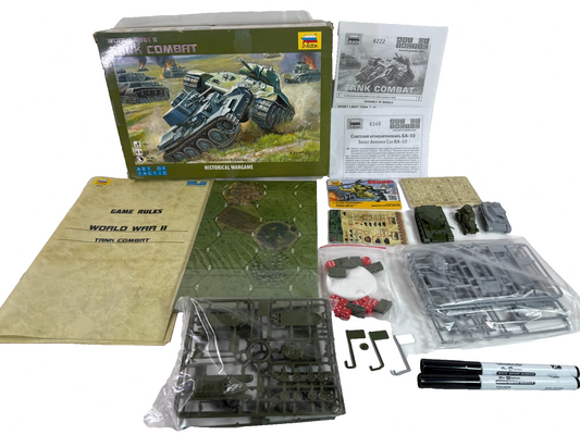 Zvezda WWII Tank Combat Historical Wargame Art of Tactic Open Box Complete Nice