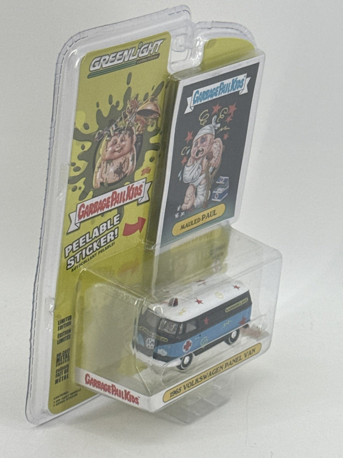 Greenlight Garbage Pail Kids Mauled Paul 1965 VW Panel Van 1:64 S3 Sticker