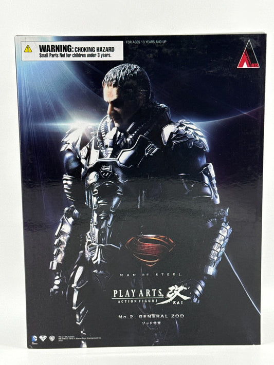 Play Arts Kai General Zod DC Man of Steel Figure Square Enix 10" Rare NIB HTF