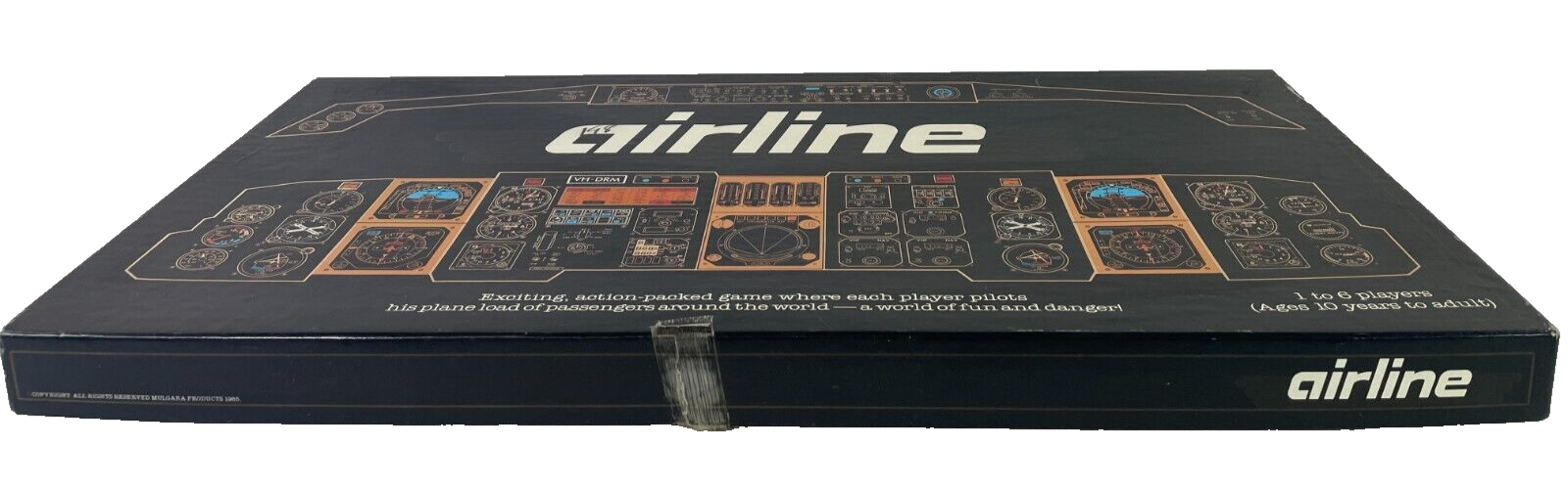 Airline Board Game Mulgara Complete Set Travel Theme 1-6 Players Vintage 1985