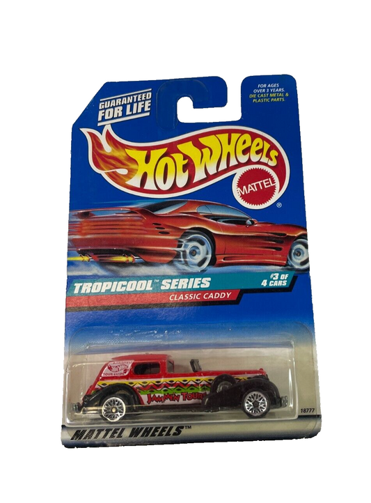 Hot Wheels Tropicool Series Classic Caddy Jammin Tour Red Black Die-Cast #1443