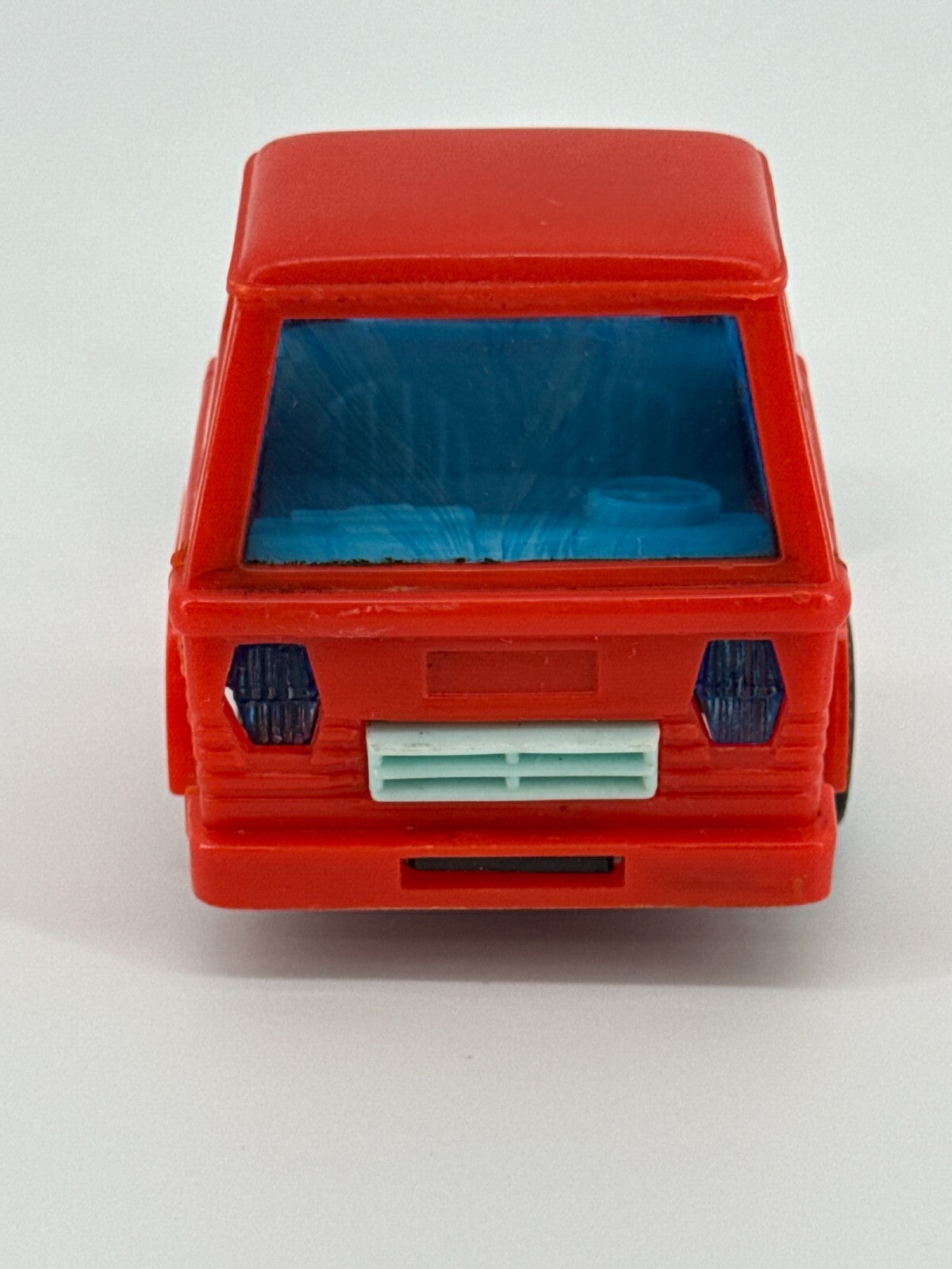 Vintage Red Plastic Cabover Semi Truck 1970s Hong Kong Toy Blue Windows HTF