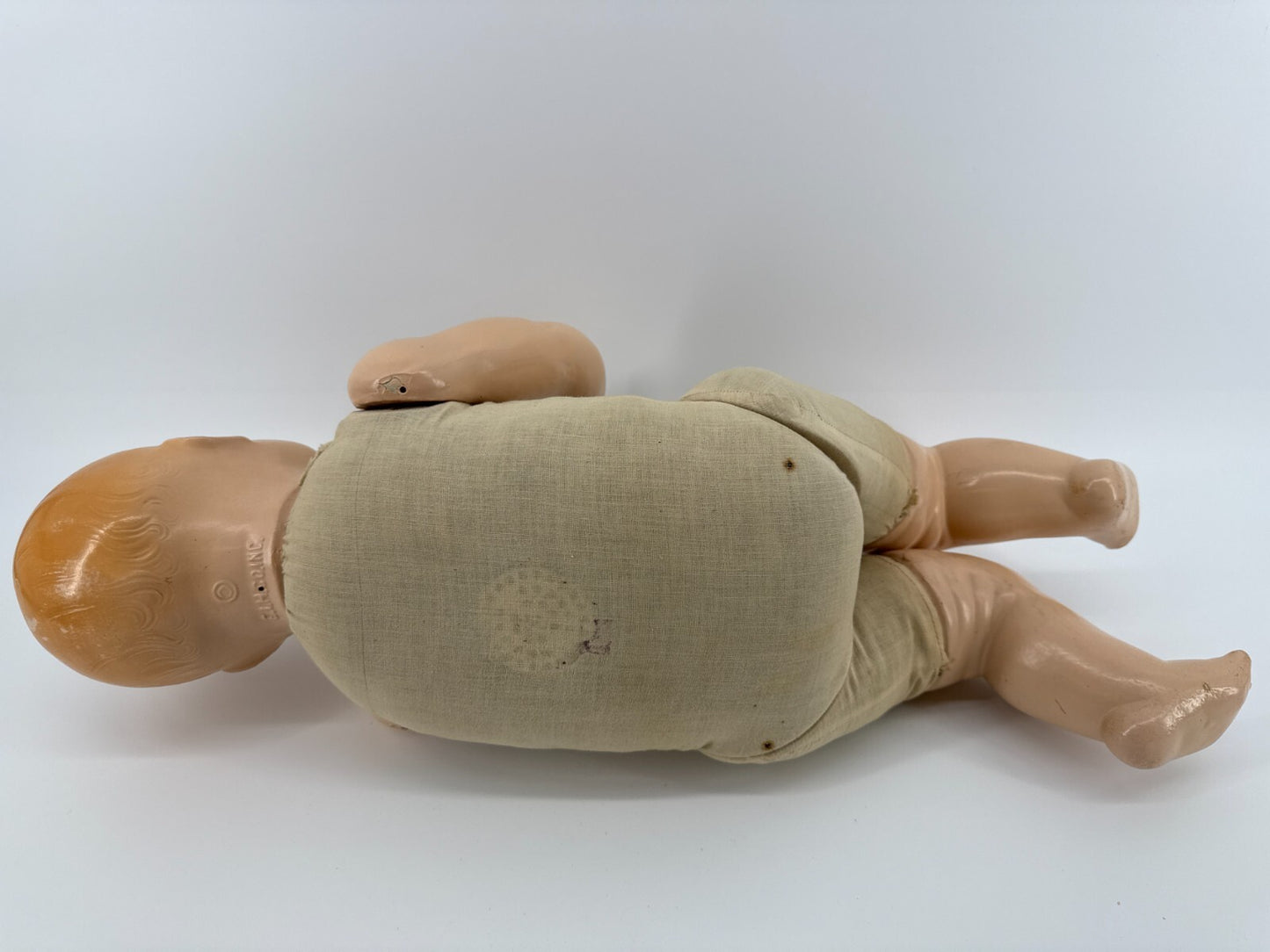 Antique 1920s EIH Co Horsman Baby Dimples Doll 20” Tin Eyes Comp Body READ