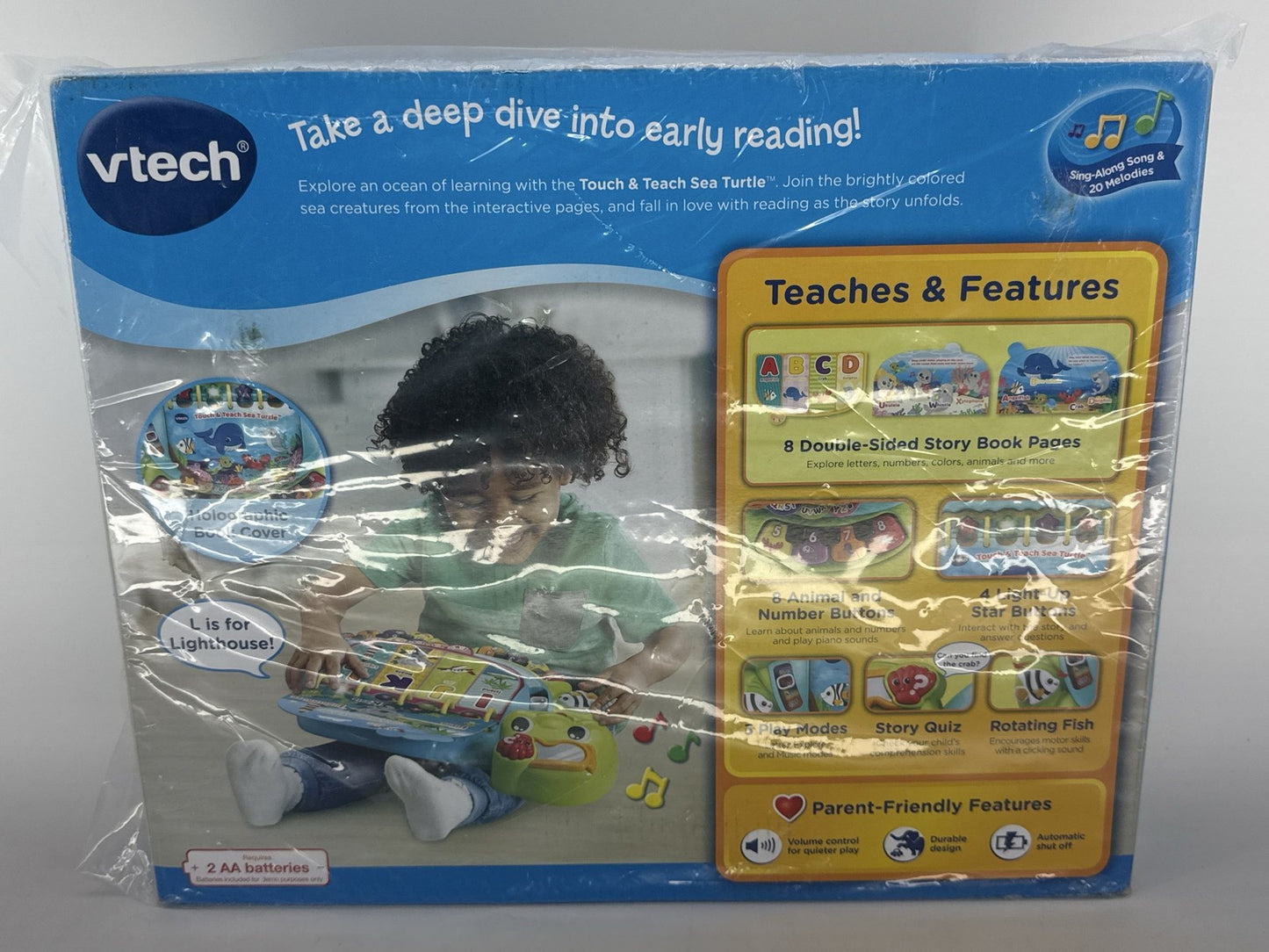 VTech Touch &amp; Teach Sea Turtle Learning Book 12-36 Months Red Apparel