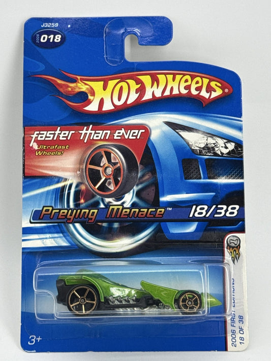2006 Hot Wheels 18/38 PREYING MENACE Green FTE J3259