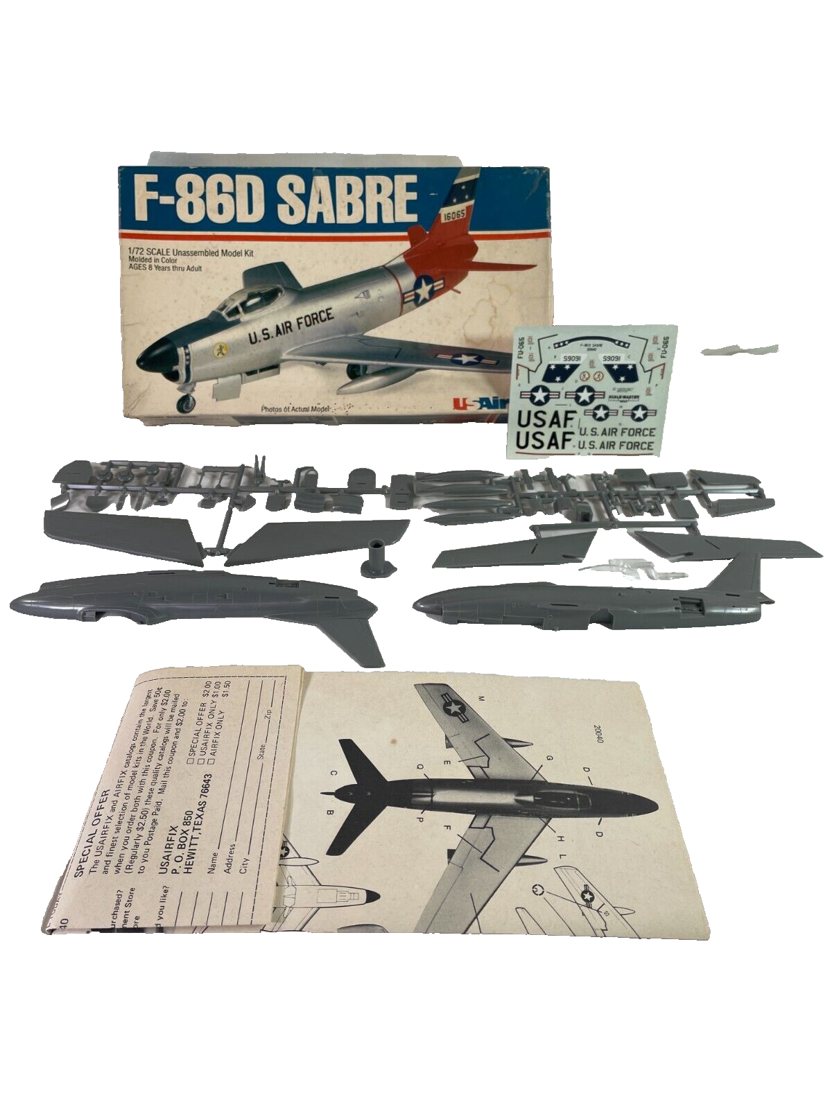Vintage U-AirFix F-86D Sabre 1/72 Model Kit – Complete & Classic!