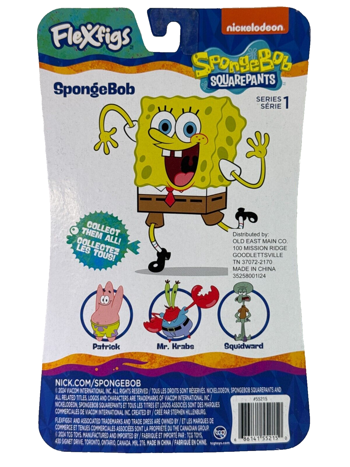 FlexFigs SpongeBob SquarePants Series 1 5" Bendable Poseable Figure TCG 55215