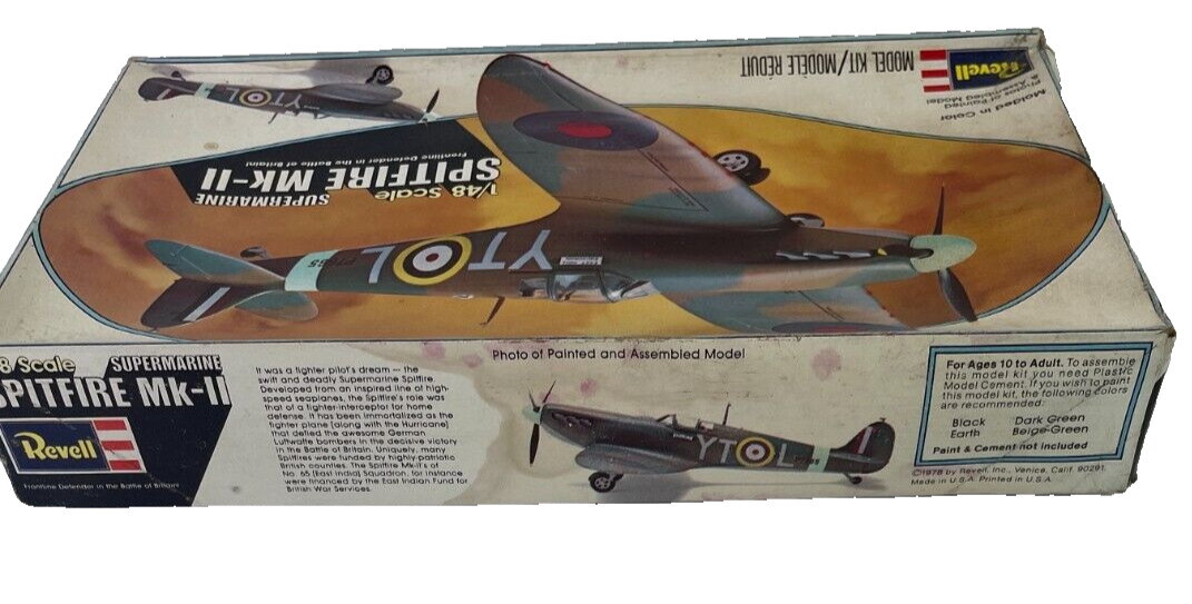 Revell 1/48 Scale Supermarine Spitfire Mk-II Model Kit Vintage Open Box 1866