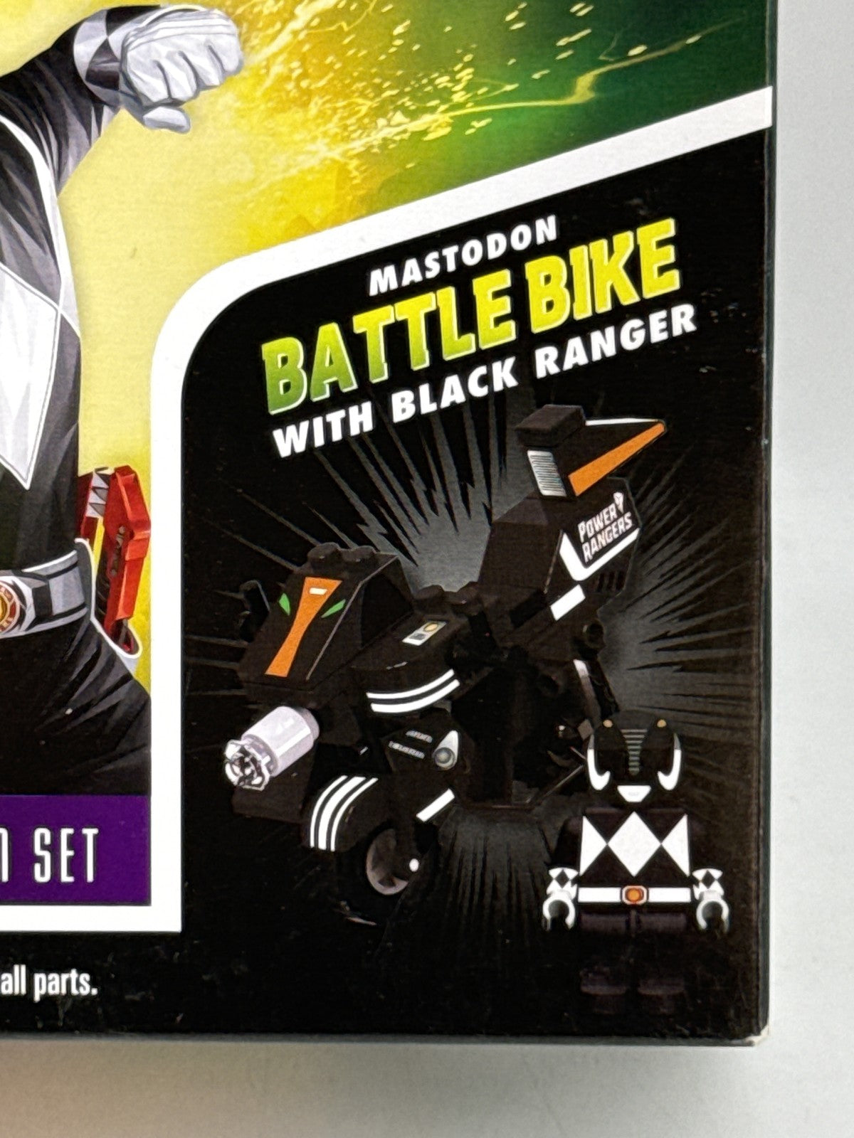 Mighty Morphin Power Rangers Black Ranger Black Battle Bike Construction Set
