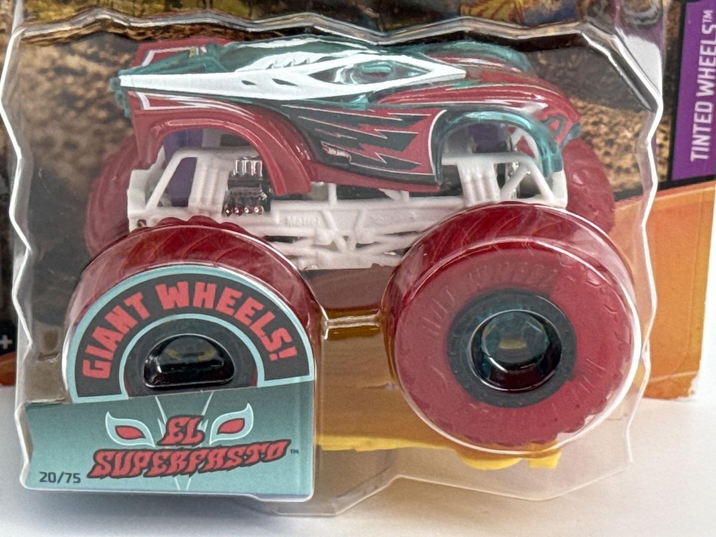 Hot Wheels Monster Trucks El Superfasto 20/75 Red 1:64 Diecast Crushable Car New