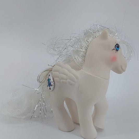 1987 MLP Princess Tiffany Pegasus White Jewel Tinsel